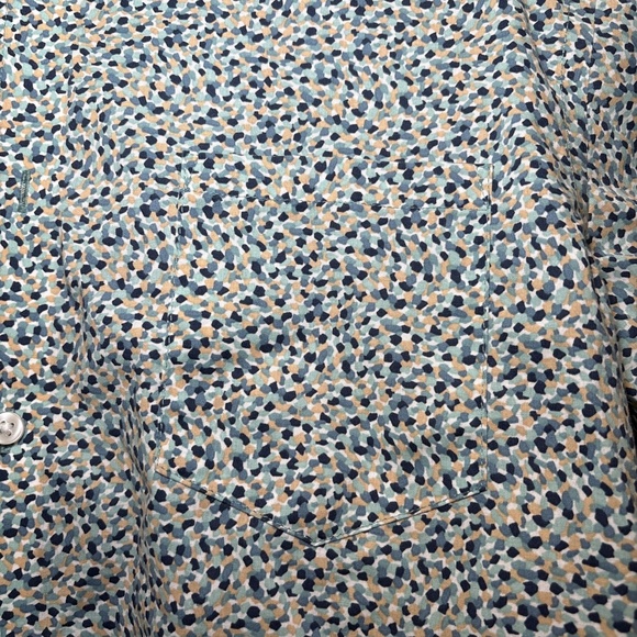 VanHeusen Studio Slim Fit Polo Shirt Size Large Blue Multicolor - Picture 4 of 6